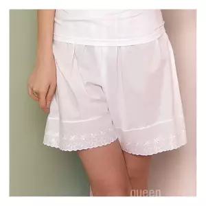 쾌적한 여성 여름 화이트 속바지순면 자수 흰색 시원한 아사면 저자극 보들보들한 편한 원피스 치마 통기성