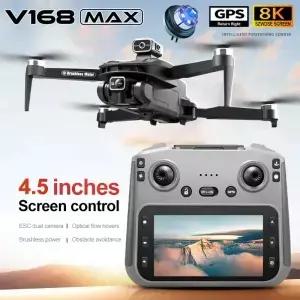 V68 MAX GPS 드론 가용 8K 카메라 항공 FPV 브러시리스 장애물 회피 대형 스크린 리모컨 접이식