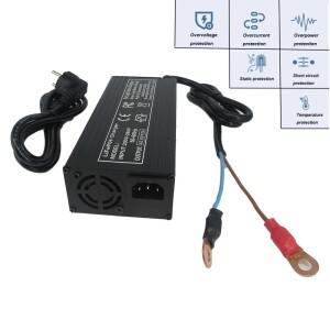 36V 10A LiFePO4 배터리 고속 충전기 43.8V 리튬인산철 에너지 저장 태양광 시스템 스마트 구리 노즈 M8