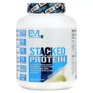 (매장정품)에볼루션 뉴트리션 스텍키드 프로틴 파우더 바닐라 아이스크림 맛 2.268kg