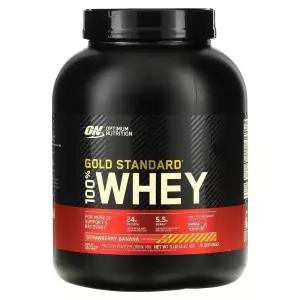 (매장정품)옵티멈뉴트리션 골드 스탠다드 100 웨이 프로틴 파우더 딸기 바나나 2.27kg