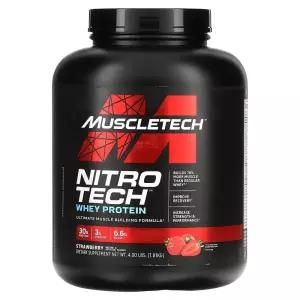 (매장정품)머슬테크 니트로 테크 웨이 프로틴 파우더 딸기 1.81kg