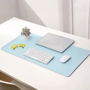 롤링 휴대용 가죽 데스크매트(90x45cm) (스카이블루) 책상 오피스 마우스패드 PC 컴퓨터 노트북 작업