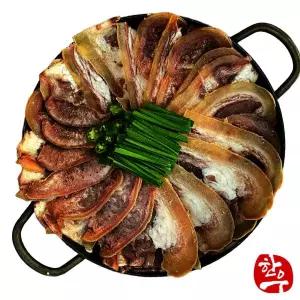 한우 소머리고기 슬라이스 1kg 우설 볼살 포함 냉동 업소용 2차커팅X 한우 사골육수 제공