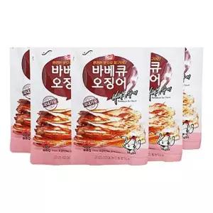 바베큐오징어 50g 5개 국내가공 머리간식 조미 안주 육포 편맥 주용 골프 골프장 술안주 맥주 주전부리 마