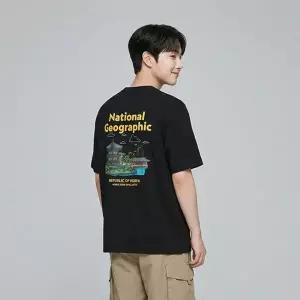 내셔널지오그래픽 N262UTS921 ROK 광화문 그래픽 반팔 티셔츠 BLACK 2039546