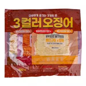 3컬러오징어 300g군것질 간식류 맥주안주 구운 편의점 마른 술안주 오징어채 건조