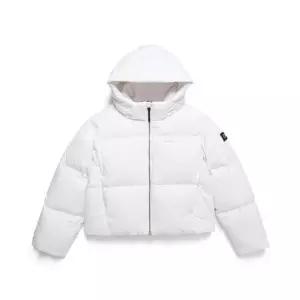 내셔널지오그래픽 어패럴 N244WDW851 여성 숏기장 구스 후디 다운 점퍼 IVORY 1857470