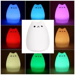 말랑말랑 소프트 냥이 LED 리모컨 무드등장식조명 인테리어등 모형 귀여운 무드등 수면등 장식등