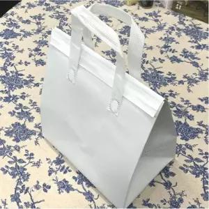 보온보냉 부직포 쇼핑백 도시락 가방 화이트 중 장바구니 수납백