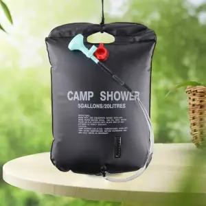 (싸더라) 야외 휴대용 샤워백 캠핑 물주머니 20L용기 간이기 캠프 물통 이통 용품 파우치 캠핑백 샤워기