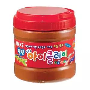 아모스 탱탱 아이클레이 400g 벌크 갈색찰흙 칼라 도우 공예 점토 감각발달놀이 소근육 대용량 낱색