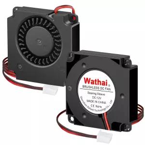 와타이 4010 송풍기 12v 원심 팬 40mm 컴퓨터 케이스 DIY 3D 프린터 냉각 2팩용 소형 마이크로 터빈
