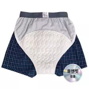 휴앤핏 남성 안심 요실금 팬티 패드 순면 방수 남자 노인 기저귀 용팬티 절박성 야간빈뇨 기능성 변실금 라