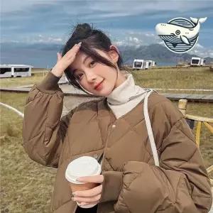 캐주얼 스타일 여성 숏패딩 가벼운 베이직 누빔 경량패딩 패딩숏 패딩 겨울점퍼 겨울자켓