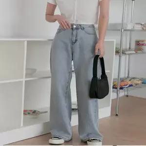 연청 빈티지 와이드 일자핏 데님 청바지 빈티지 하이웨스트 키큰여자바지 키작은여자바지
