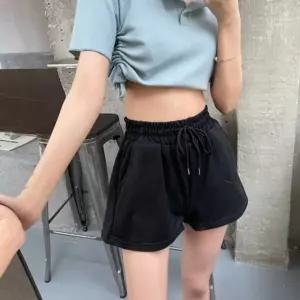 여자반바지 트레이닝바지 운동바지 숏팬츠 허리밴딩 밴딩반바지 트레이닝바바지 (WDC735E)