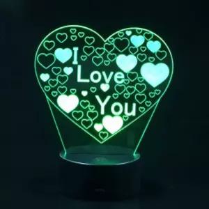 (3D LED 무드등) 하트 (CBT940084)3D등 3D인테리어등 침실등 수면등 자취선물 집들이 소품 수유등 조명등