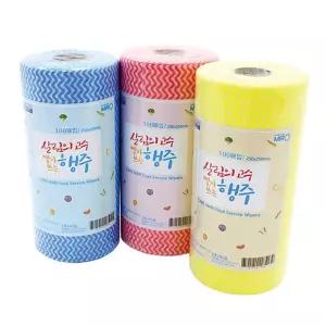 뜯어쓰고 빨아쓰는행주 키친타올 롤형 100매산업용 가정용 업소용 빨아쓰는 고급 대용량 다용도 재사용 일