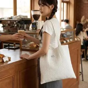 [라일리] Rly 잔땡링클숄더백 캔버스 캔버스가방 링클 도트 주름