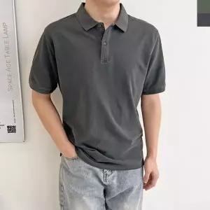 남성 인기 레트로 스톤코튼 PK 카라 반팔 티셔츠 여름티셔츠 데일리티셔츠 (WE49147)
