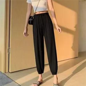 [라일리여성의류] Rly 아이스 여성 조거 팬츠 밴딩 여성 데일리 바지