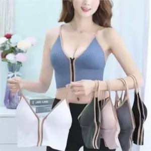 [라일리여성언더웨어] Rly 데일리 여성 스포츠브라 피트 앞지퍼 탑 헬스 노