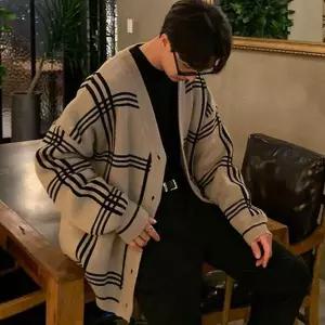 [골드스마일]남성 오버핏 루즈핏 셔츠 폴리티레이어드 체크 가디건