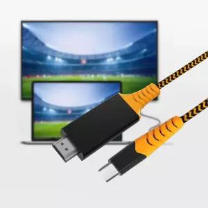 론션 페브릭 C타입 HDMI 케이블 2M 4K 60Hz 노트북선 복합기 영상 전송 모니터 노트북용