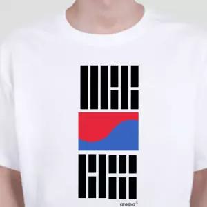 키밍 태극기 마크 티셔츠 광복절 응원복 단체가족커플티 사진 커플룩 단체 반팔 인싸 행사 기티