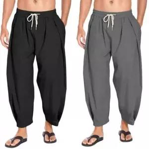 [골드스마일]남성 밴딩 린넨 배기 데일리 데일리룩 팬츠