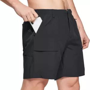 여름용 발레프 남성용 7인치 캐주얼 반바지 탄력 허리 퀵 드라이 경량 숏 카고 하이킹 낚시 포함