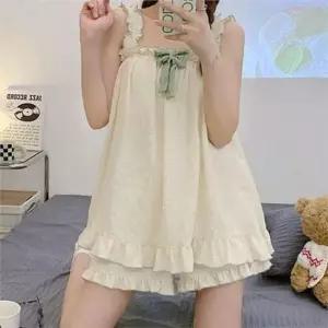 [라일리여성언더웨어] Rly 민소매 여성 잠옷 파자마 잠옷 상하의 반바지 여 50021710)