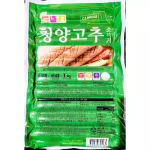 소시지 (도나우 청양고추맛 1K) 소세지 냉동 업소용 캠핑 바베큐 즉석 식당 부대찌개 찌개