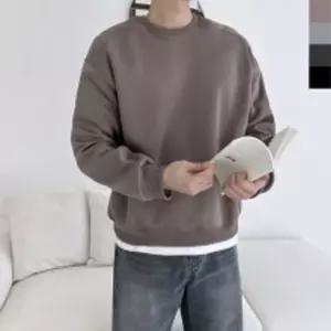GBB HF790M 남자 사선 디테일 맨투맨 티셔츠 양털안감 캐주얼 긴팔