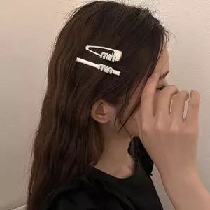 [룽스_66]실버 베이직 헤어 머리 왕 집게핀(3P 1set)
