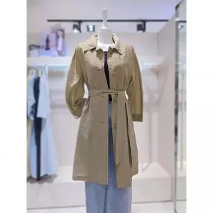 한정수량 더 아이잗 [25 S/S] 소프트 카키 벨티드 롱 써머 자켓 031 R4A0JK 031