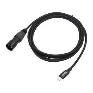 LRBNERS 6.6FT USB-C TO XLR 남성 케이블 액티브 스피커 믹서 전력 증폭기 및 전문 오디오 장비용 어댑터 케이블 hWI