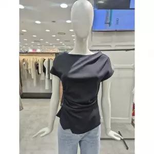 재고소진 (주크/ZOOC)V262PSM939 보트넥 셔링 포인트 슬림핏 반팔 티셔츠