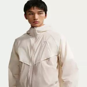 NIKE 나이키 윈드러너 언라인드 풀집 UV 재킷 M 라이트 오어우드 브라운 크림