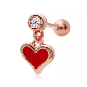 [룽스_66]GOLD 골드핀 베이직 PIN 피어싱 트릭하트 14K