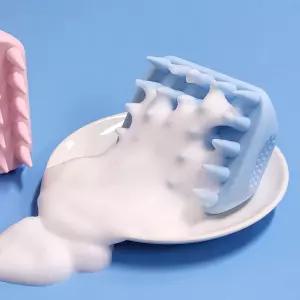 통 실리콘 샴푸 브러쉬 핸들머리안마 샴푸빗 러시 두피 지압 마사지 지기 맛사지