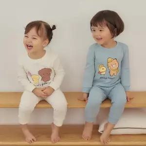 베베샤 유아 실내복 기모 프린트 겨울 아이 내의 아기내의 어린이