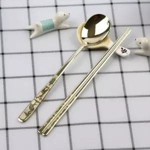 DMK 스테인리스 십장생 티타늄 수저 1P OPP포장 1P OPP포장 (W163BE0)