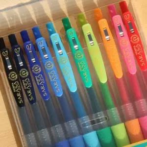 필기구세트 수입볼펜 제브라 사라사 중성펜 클립 0.7mm 10색세트