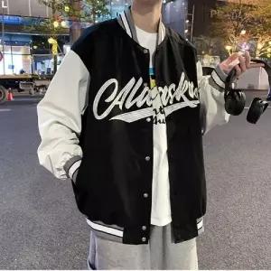 남성2컬러 레터링간절기 야구항공점퍼 바시티자켓 IS JK56패션 과잠바 스포츠 블루종 장점퍼