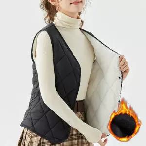여성 양털안감 조끼 겨울 경량 포근한 데일리 베스트 아우터사무실 사무용 이너 남성 누빔 패딩점퍼