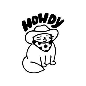 자동차 데칼 Howdy 고양이 디자인 창 스티커 PC 노트북 방수 비닐 액세서리 장식