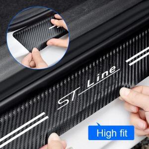 카본 자동차 스티커 스트립 테이프 도어 실 트렁크 범퍼 데칼 포드 ST 포커스 x 2 3 쿠가 피에스타 몬데오