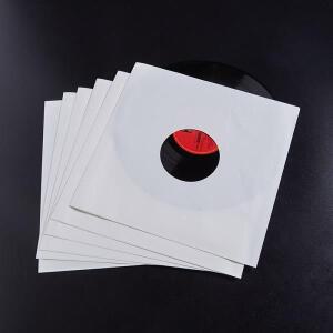 10개 비닐 레코드 슬리브 LP 커버 재밀봉 가능한 외부  크래프트 종이 가방 보관